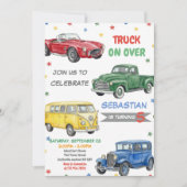 Invitation City Transportation Truck Birthday Party  (Devant)