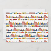 Invitation City Transportation Vehicles Truck Second Birthday (Dos)