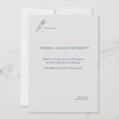 Invitation Civil Ceremony Registry Wedding Announcement  (Devant)