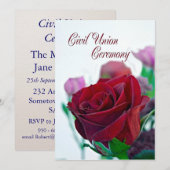 Invitation civile de cérémonie des syndicats (Devant / Derrière)