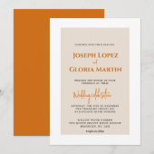 Invitation Clair gris minimaliste chic Simple élégant mariage (Devant / Derrière)