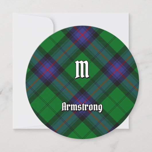 Invitation Clan Armstrong Tartan (Devant)