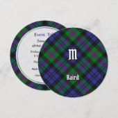 Invitation Clan Baird Tartan (Devant / Derrière)