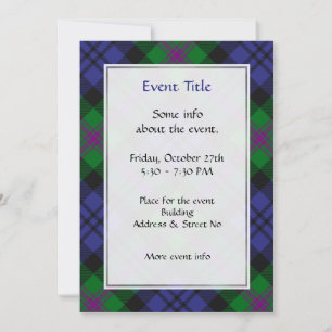 Invitation Clan Baird Tartan