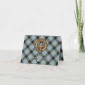 Invitation Clan Bell Crest over Tartan (Devant)