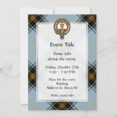 Invitation Clan Bell Crest sur Tartan (Devant)