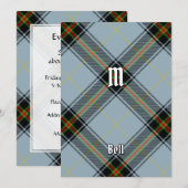 Invitation Clan Bell Tartan (Devant / Derrière)
