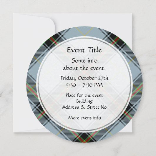 Invitation Clan Bell Tartan (Dos)