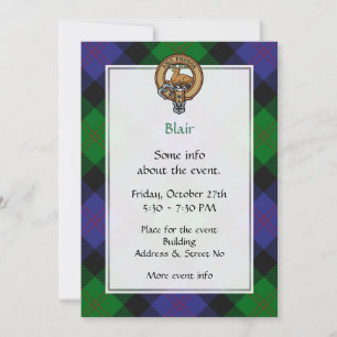 Invitation Clan Blair Crest