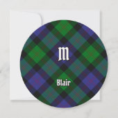 Invitation Clan Blair Tartan (Devant)