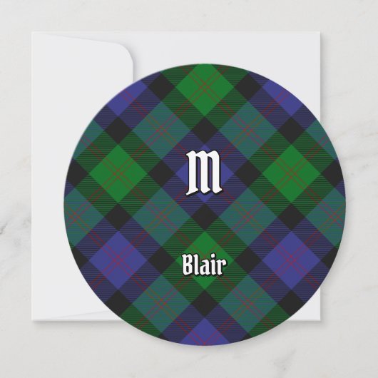 Invitation Clan Blair Tartan (Devant)