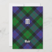 Invitation Clan Blair Tartan (Devant)