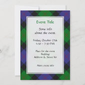 Invitation Clan Blair Tartan (Dos)