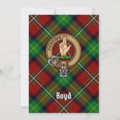 Invitation Clan Boyd Crest sur Tartan (Dos)