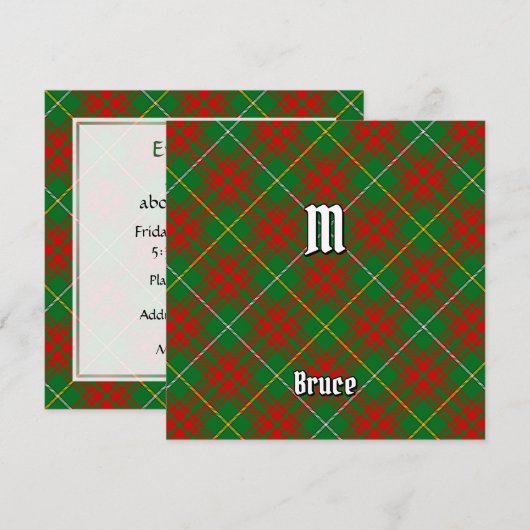 Invitation Clan Bruce Hunting Tartan (Devant / Derrière)