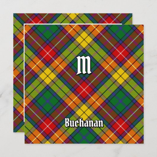 Invitation Clan Buchanan Tartan (Devant / Derrière)