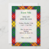 Invitation Clan Buchanan Tartan (Dos)