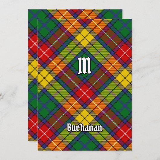 Invitation Clan Buchanan Tartan (Devant / Derrière)
