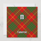 Invitation Clan Cameron Tartan (Devant)