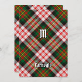 Invitation Clan Carnegie robe Tartan (Devant / Derrière)
