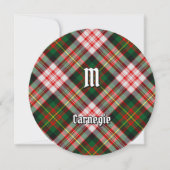 Invitation Clan Carnegie robe Tartan (Devant)