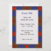 Invitation Clan Carnegie Tartan (Dos)