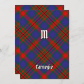 Invitation Clan Carnegie Tartan (Devant / Derrière)