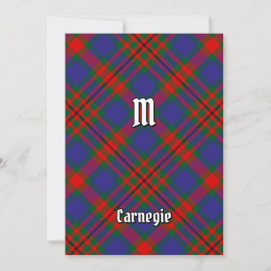Invitation Clan Carnegie Tartan