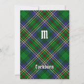 Invitation Clan Cockburn Tartan (Devant)