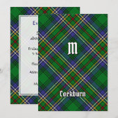 Invitation Clan Cockburn Tartan (Devant / Derrière)