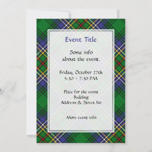 Invitation Clan Cockburn Tartan