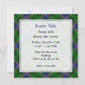 Invitation Clan Cockburn Tartan (Dos)