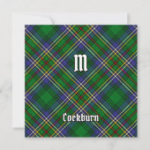 Invitation Clan Cockburn Tartan (Devant)