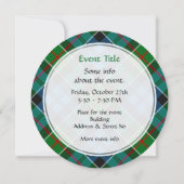 Invitation Clan Colquhoun Tartan (Dos)