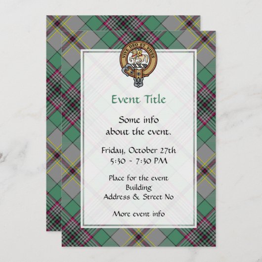Invitation Clan Craig Crest (Devant / Derrière)