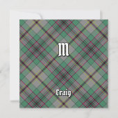 Invitation Clan Craig Tartan (Devant)