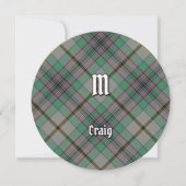 Invitation Clan Craig Tartan (Devant)