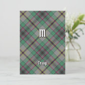 Invitation Clan Craig Tartan (Debout devant)