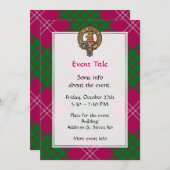 Invitation Clan Crawford Crest (Devant / Derrière)