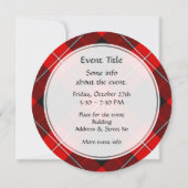Invitation Clan Cunningham Tartan (Dos)