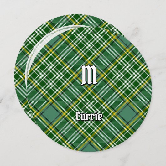 Invitation Clan Currie Tartan (Devant / Derrière)