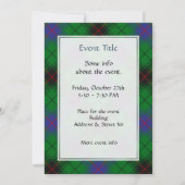 Invitation Clan Davidson Tartan (Dos)