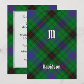 Invitation Clan Davidson Tartan (Devant / Derrière)