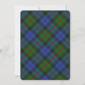 Invitation Clan de robe Baird Tartan Scottish Plaid (Dos)