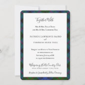 Invitation Clan de robe Baird Tartan Scottish Plaid (Devant)