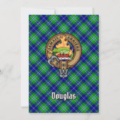 Invitation Clan Douglas Crest sur Tartan (Dos)