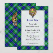 Invitation Clan Douglas Crest sur Tartan (Devant / Derrière)