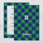 Invitation Clan Douglas Tartan (Devant / Derrière)