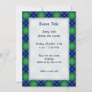 Invitation Clan Douglas Tartan