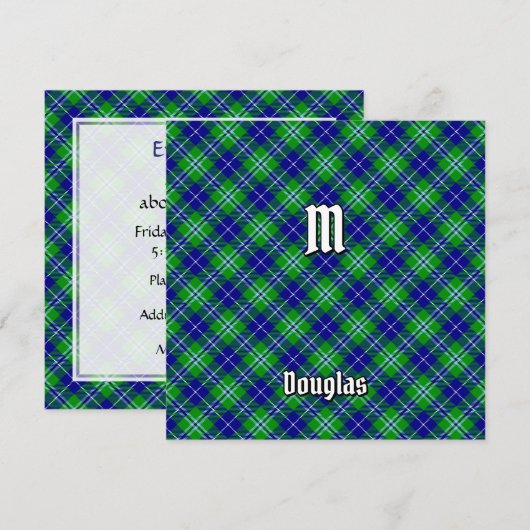 Invitation Clan Douglas Tartan (Devant / Derrière)